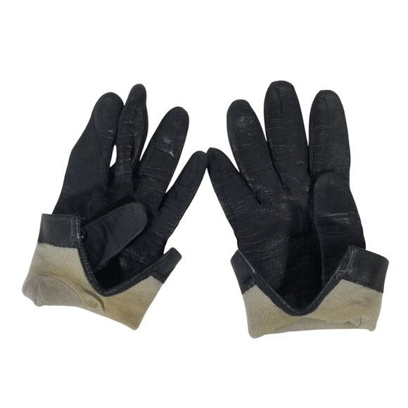 Vintage Leather Gloves by Historic Fownes Brothers Silk-Lined Wrist Length Small - Picture 5 of 10